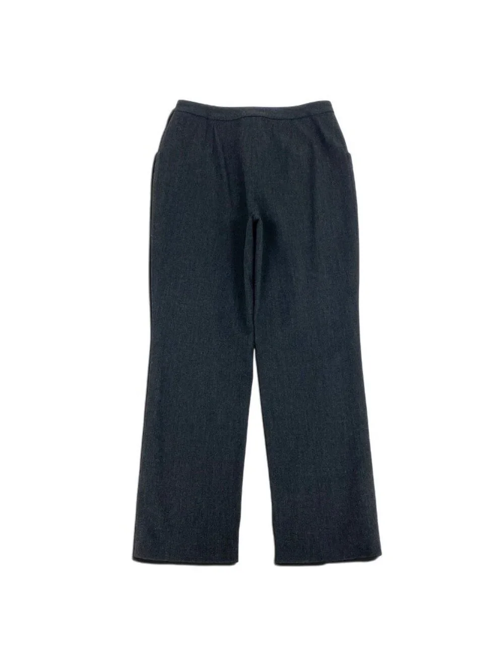 Chanel CC Logo Button Trousers Pants Gray 38